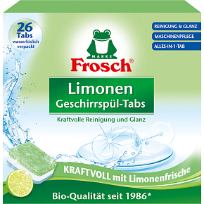 Frosch Eko Lemon All in 1 Dishwasher Tablets, 26 pcs