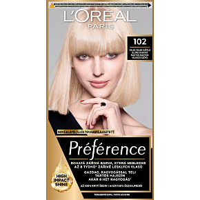 L'oreal Paris Préférence hair dye, very light rainbow blonde 102