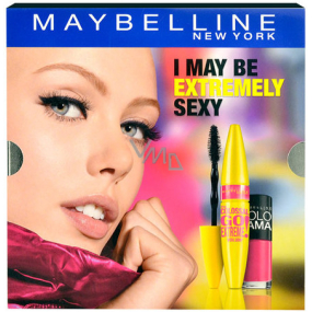 Maybelline Colossal Go Extreme! Volum Very mascara Black 9.5 ml + Colorama nail polish 006 7 ml, cosmetic set