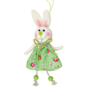 Green hare in a flowered skirt 15 cm