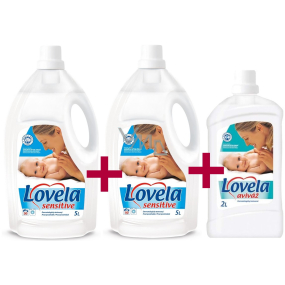 Lovela Sensitive liquid detergent 2 x 5 l + Lovela Sensitive fabric softener 2 l