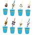 EP Line Drinkeez cup with straw and animal with sounds 1 piece different types, recommended age 3+