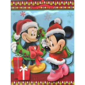 Nekupto Gift paper bag 23 x 18 x 10 cm Mickey Mouse Christmas 1189 WLGM