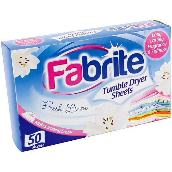 Fabrite Fresh Linen fragrance for dryer wipes 50 pieces