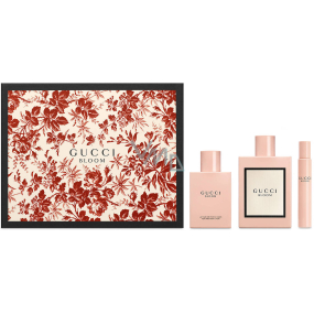 Gucci Bloom perfumed water for women 100 ml + body lotion 100 ml + perfumed water 7.4 ml, gift set