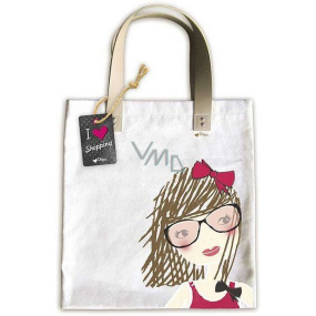 Ditipo Girl with ribbon fashion textile bag 35 x 38 cm