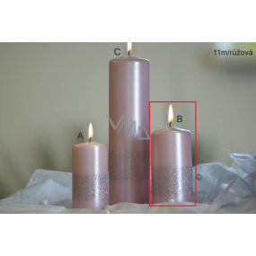 Lima Ribbon candle light pink cylinder 60 x 120 mm 1 piece