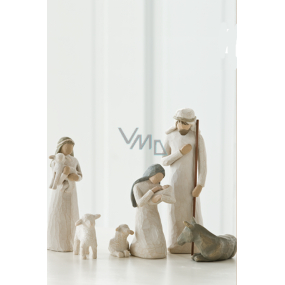 Willow Tree - Bethlehem - Joseph, Mary with baby Jesus, shepherd with sheep and donkey, height of Joseph is 24 cm