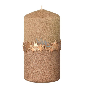 Arome Star ribbon candle gold cylinder 60 x 120 mm 260 g