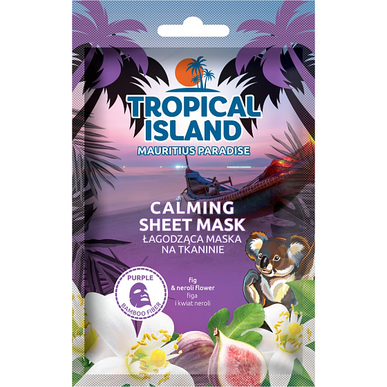 Marion Tropical Island Mauritius Paradise Anti-Wrinkle Textile Face Mask 1 piece