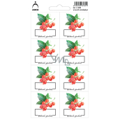 Arch Stickers for Canning Currant Natural Product 8 Labels 17 x 9 cm