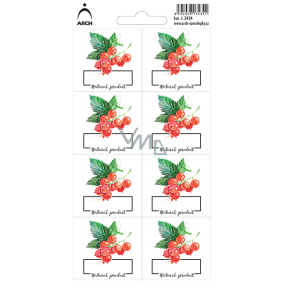 Arch Stickers Currants Natural product 8 labels 17 x 9 cm