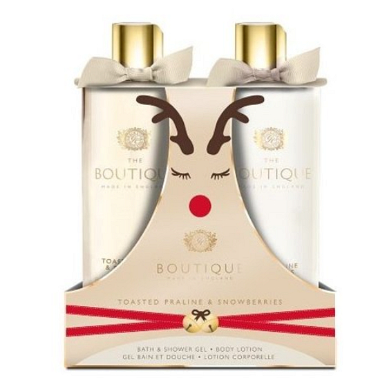 Grace Cole Toasted Praline & Snowberries shower gel 500 ml + body lotion 500 ml, cosmetic set