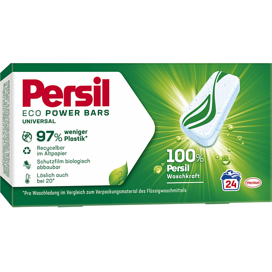 Persil Eco Power Bars Universal capsules for washing coloured, white and black laundry 24 doses