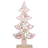 Wooden tree with flakes pink 20 x 39 cm