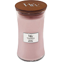 WoodWick Rosewood - Rosewood scented candle with wooden wick and lid glass large 609 g