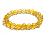 Citrine bracelet elastic natural stone, ball 8 mm / 16-17 cm, stone of abundance, success