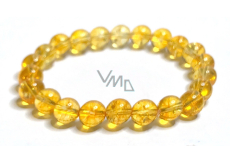 Citrine bracelet elastic natural stone, ball 8 mm / 16-17 cm, stone of abundance, success