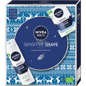 Nivea Men Sensitive Shave shaving foam 200 ml + Sensitive after shave balm 100 ml, cosmetic set for men
