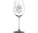 Nekupto Funny wine glass printed with Pssst! Mom's Moment 440 ml