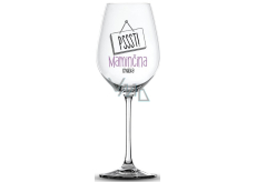 Nekupto Funny wine glass printed with Pssst! Mom's Moment 440 ml