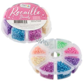 Craft sensations Pink set of beads in round box 8 x 15 g