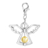 Guardian angel pendant with yellow pearl 29 x 37 mm