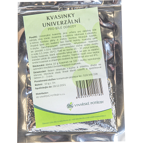 Universal wine yeast for white varieties, 10 g