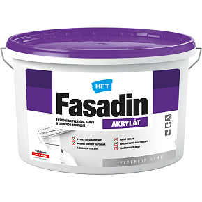 Het Fasadin facade paint with fine grain, white, 7 kg