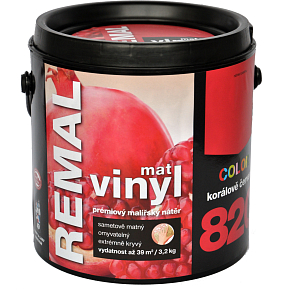 REMAL Vinyl Color Matte Washable Wall Paint, 820 Coral Red, 3.2 kg