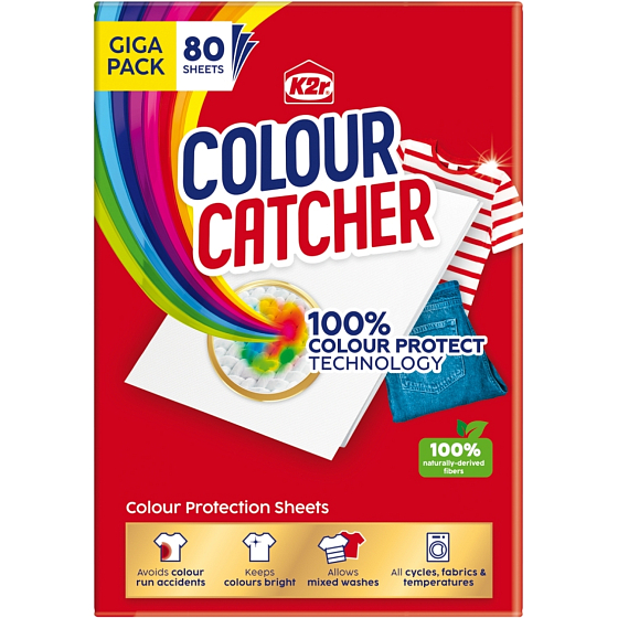K2r Colour Catcher laundry wipes, 80 pcs