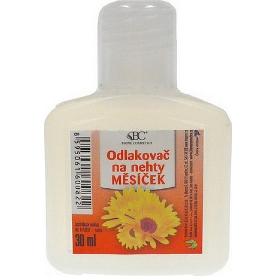 Bione Cosmetics Marigold nail polish remover 30 ml travel pack
