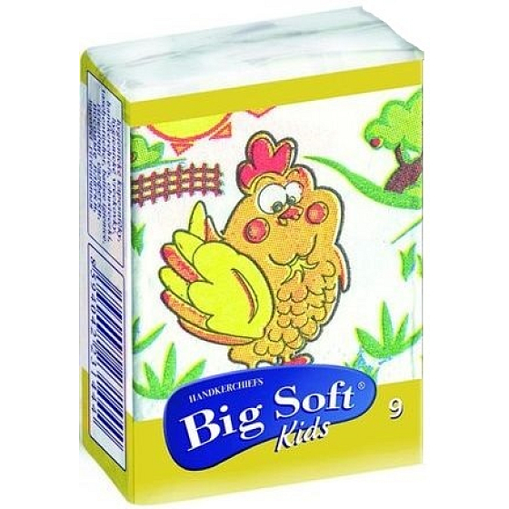 Big Soft Kids paper handkerchiefs 4 ply children's motif 1 piece