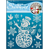 Snowman wall sticker with snow effect 24 x 18 cm