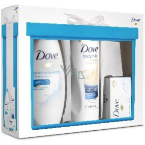 Dove Gentle Exfoliating Nourishing Shower Gel 250 ml + Essential Nourishment Body Lotion 250 ml + Gentle Exfoliating toilet soap 100 g, cosmetic set