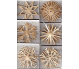 Straw decoration snowflakes 12 pieces