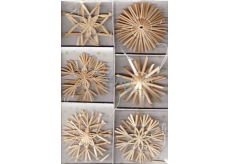 Straw decoration snowflakes 12 pieces