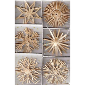 Straw decoration snowflakes 12 pieces