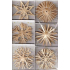 Straw decorations snowflakes 12 pieces