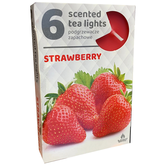 Tea Lights Strawberries scented tea lights 6 pieces
