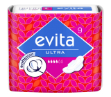 Evita Ultra Softiplait sanitary napkins with wings 9 pieces