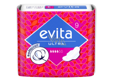 Evita Ultra Softiplait sanitary napkins with wings 9 pieces