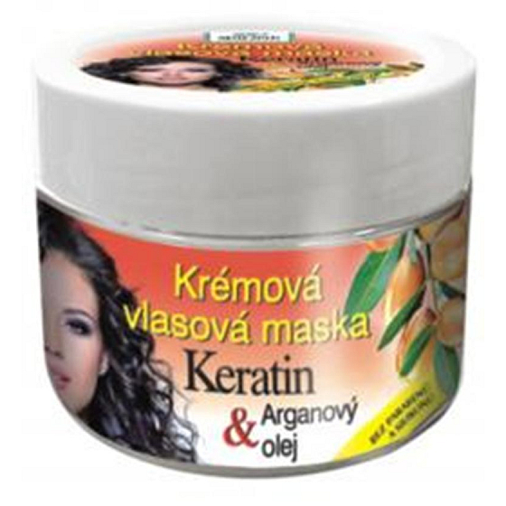 Bione Cosmetics Keratin & Argan Oil Cream Hair Mask for All Hair Types 260 ml