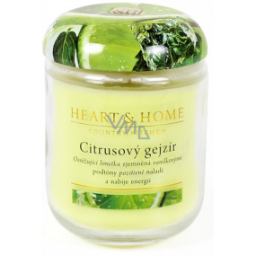 Heart & Home Citrus Geyser Soy scented candle large burns for up to 70 hours 310 g