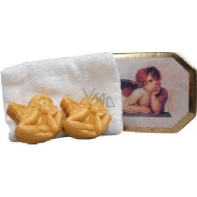 Kappus Anděl luxury soap with natural oils + washcloth gift box in a dose of 2 x 100 g