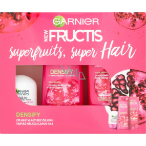 Garnier Fructis Densify Strengthening Hair Shampoo 250 ml + Balm 200 ml + Invisible Black White Colors deodorant roll-on for women 50 ml, cosmetic set
