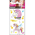 Colorful children's tattoo decals with glitters Unicorns 10.5 x 6 cm