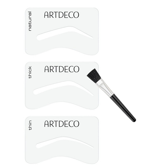 Artdeco Eyebrow Stencils with Brush eyebrow template with 3 pieces brush