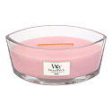 WoodWick Rose - Rose scented candle with wooden wide wick and glass ship lid 453 g