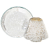 Yankee Candle Shimmer Glow - Shiny and radiant shade small + plate small for candle small Classic 8 x 9 cm (shade), 17 x 17 cm (plate)